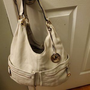 cream leather Michael kors bag